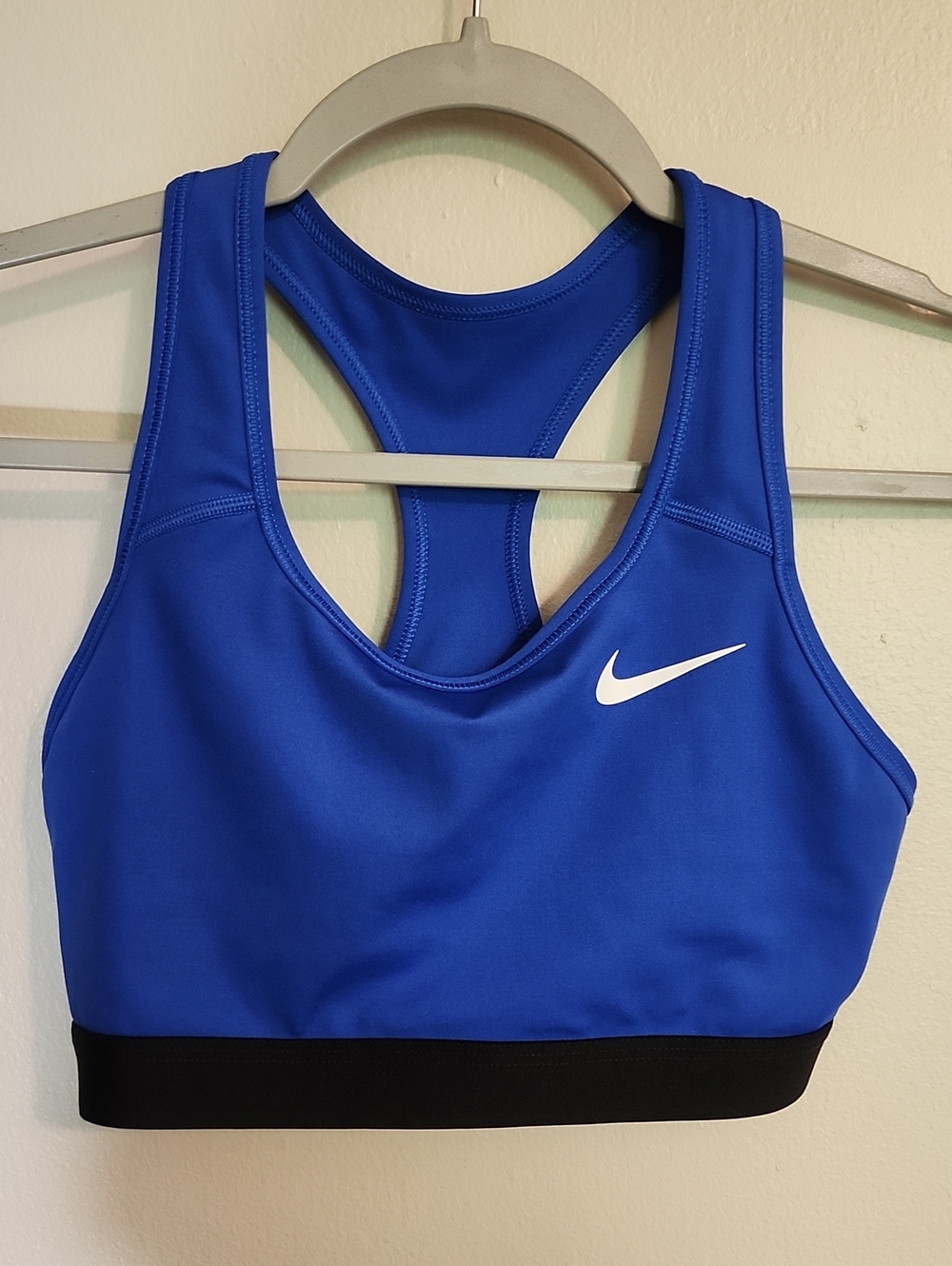 Nike Royal Blue Racerback Sports Bra with Black Band Size M